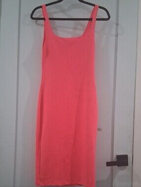 Zara Coral Pink Midi Tank Dress